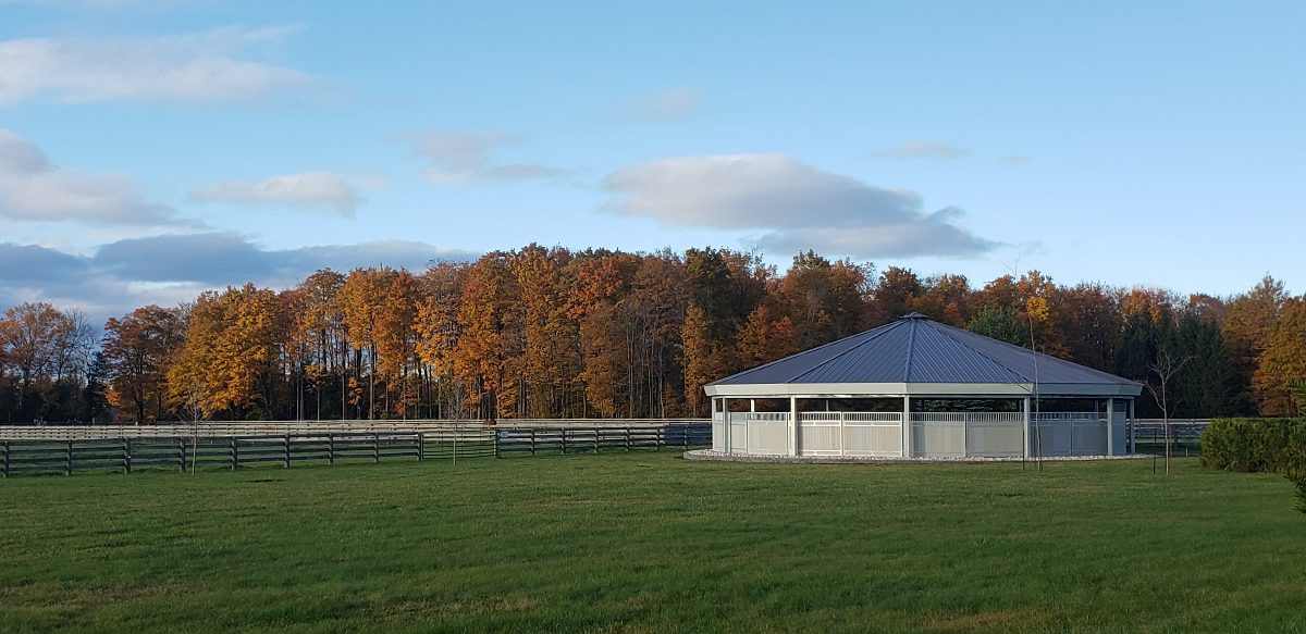 Exterior image of the Prance Pavilion in Ontario Canada.